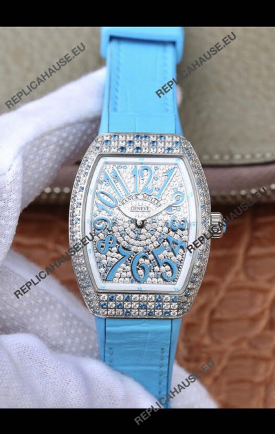 Franck Muller Vanguard Ladies 1:1 Mirror Swiss Replica Watch 32MM Wide Steel Casing