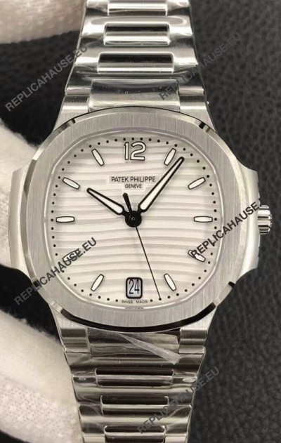 Patek Philippe Nautilus 7118/1A-010 35MM 1:1 Mirror Swiss Replica Watch in Steel Dial 