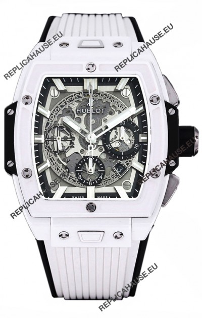 Hublot Spirit of Bang Edition Watch in White Ceramic Casing - 42MM Swiss Replica