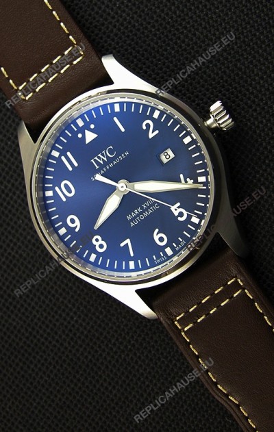 IWC Pilot's MARK XVIII IW327010 Steel Blue Dial Le Petit Prince Swiss Replica Watch 1:1 Mirror Edition