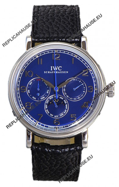 IWC Portofino Perpetual Calendar IW3446 Blue Dial Swiss Replica Watch 