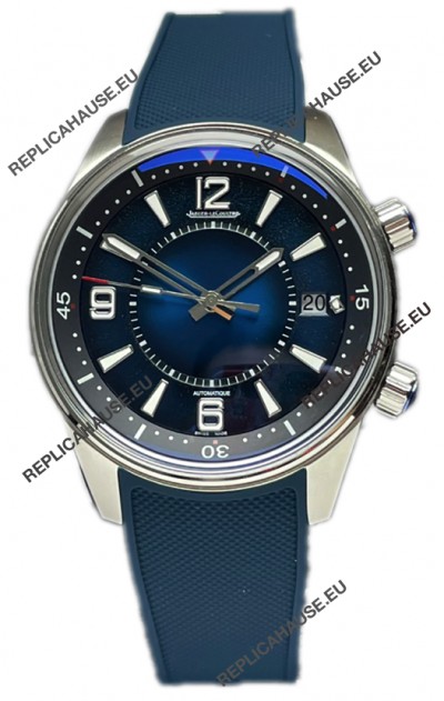 Jaeger LeCoultre Polaris Date Blue Dial Rubber Strap 1:1 Mirror Replica Watch 42MM