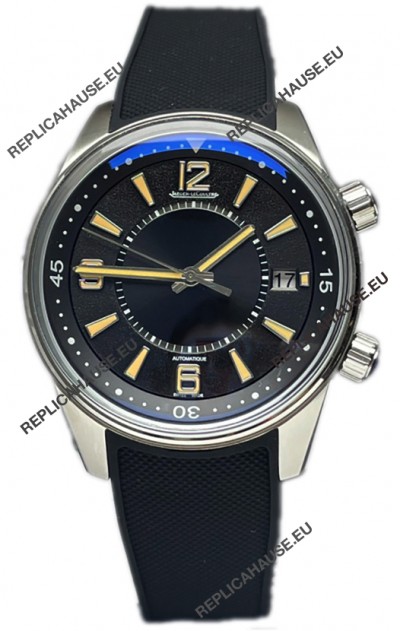 Jaeger LeCoultre Polaris Date Black Dial Rubber Strap 1:1 Mirror Replica Watch 42MM