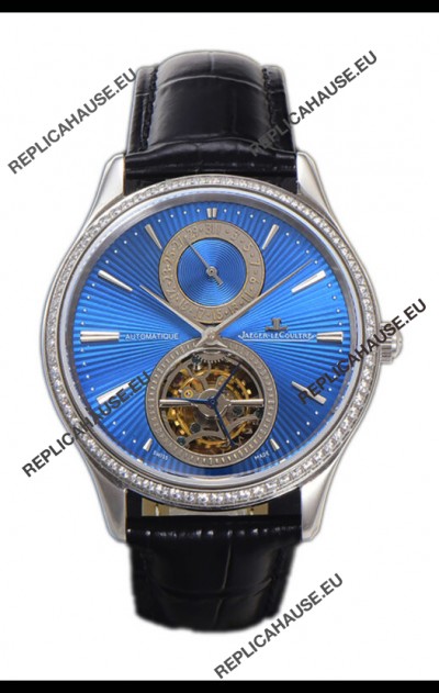 Jaeger LeCoultre Master Ultra-Thin Tourbillon Blue Dial Stainless Steel Casing