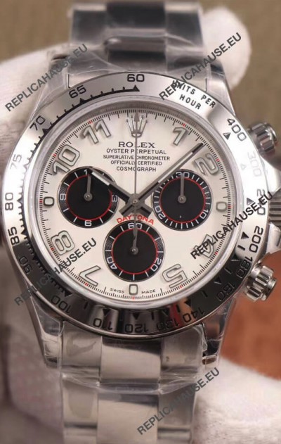 Rolex Cosmograph Daytona 116509 White Dial Cal.4130 Movement - 904L Steel Watch