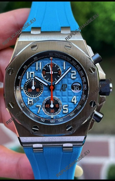 Audemars Piguet Royal Oak Offshore Blue Dial Chronograph 1:1 Mirror Replica Watch - 904L Steel 