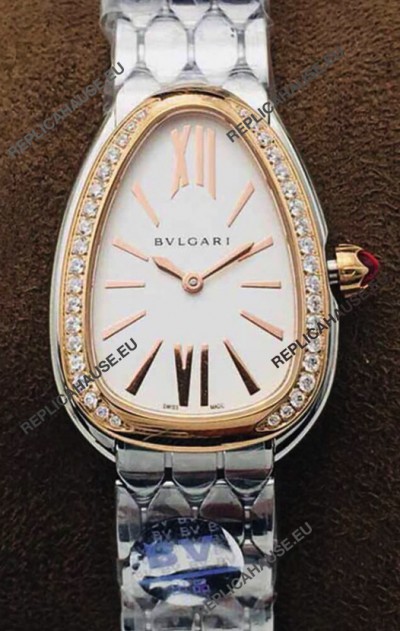 Bvlgari Serpenti Seduttori Edition Watch in Stainless Steel - Rose Gold Bezel 1:1 Mirror Replica