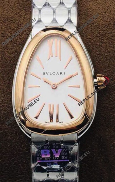 Bvlgari Serpenti Seduttori Edition Watch in Stainless Steel - Rose Gold Bezel 1:1 Mirror Replica