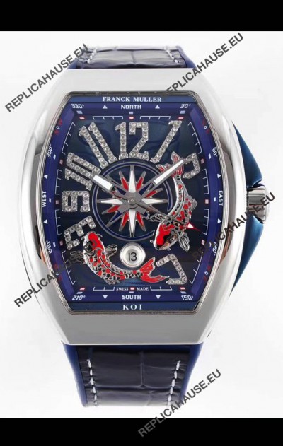 Franck Muller Vanguard KOI V45 YT SC DT AC BL KOI 2 Swiss Replica Watch 