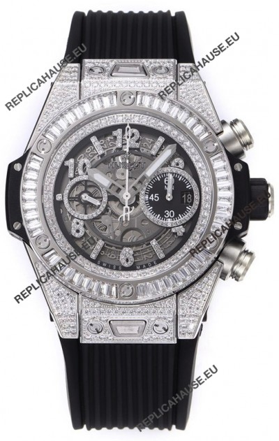Hublot Big Bang Unico Stainless Steel Diamonds Casing 1:1 Mirror Edition Swiss Replica Watch