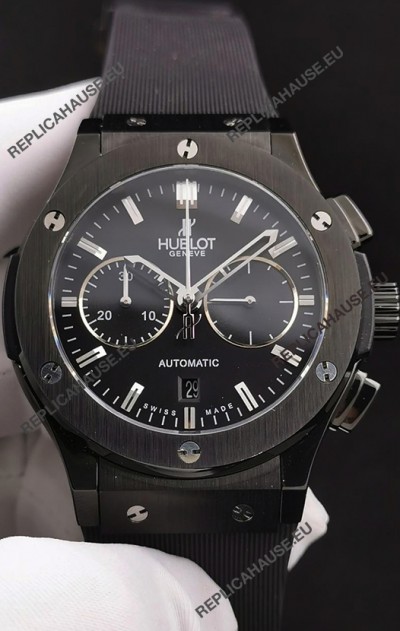 Hublot Classic Fusion Chronograph Ceramic Casing/Bezel Black Dial 1:1 Mirror Replica Watch 
