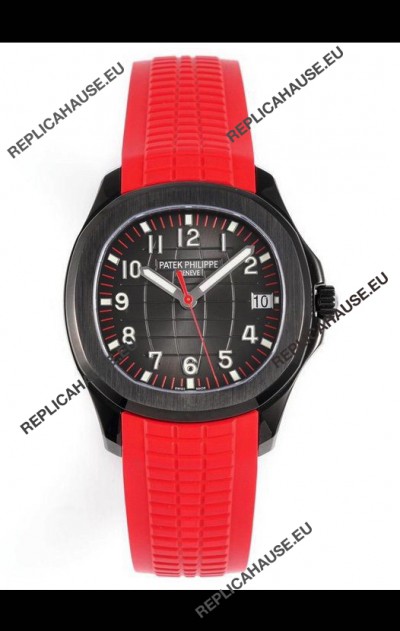 Patek Philippe Aquanaut 5167 Black Venom Edition 1:1 Mirror Replica Watch - Red Strap