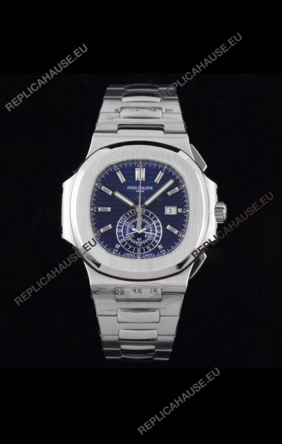 Patek Philippe Nautilus 5980/1A 904L Steel Case in Blue Dial - 1:1 Mirror Replica