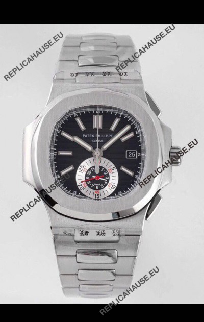 Patek Philippe Nautilus 5980/1A 904L Steel Case in Black Dial - 1:1 Mirror Replica