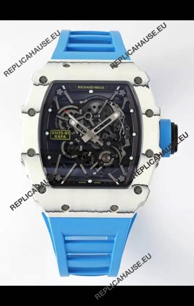 Richard Mille RM35-01 Rafael Nadal Carbon Fiber Casing with Genuine Tourbillon Super Clone Watch 