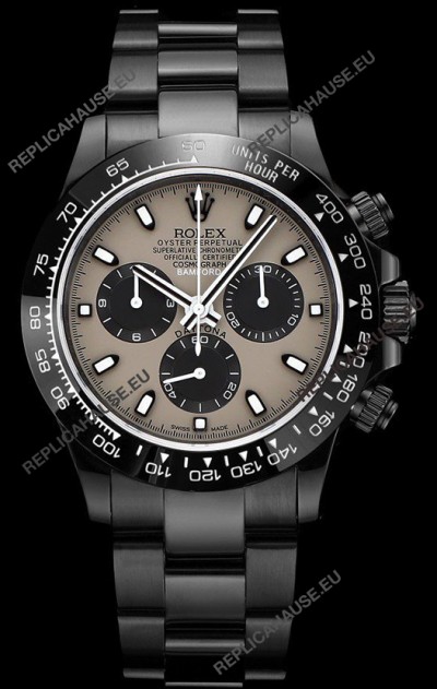 Rolex Daytona Blaken 1:1 Swiss Mirror Replica Grey Dial Cal.4130 Movement (WITH BOX) 