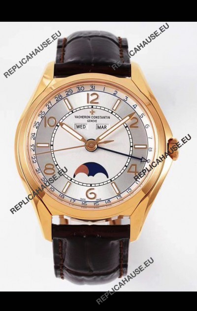 Vacheron Constantin Fiftysix Edition Rose Gold Watch 904L Steel 1:1 Mriror Replica Steel Dial 