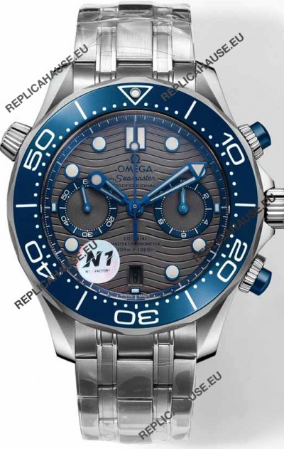Omega Seamaster Co-Axial Master Chronograph Stainless Steel Grey Dial 44MM 1:1 Mirror Replica