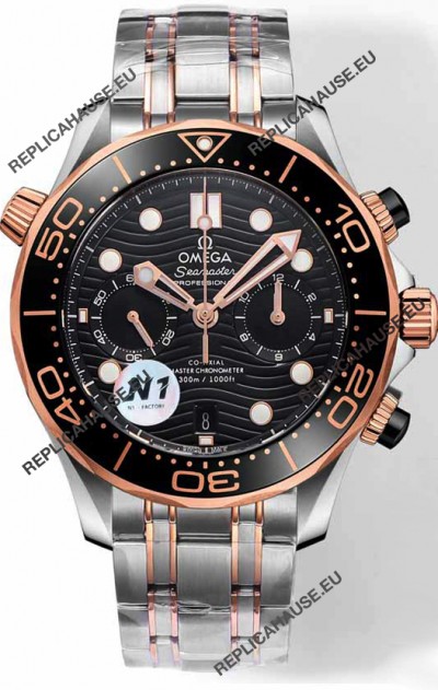 Omega Seamaster Co-Axial Master Chronograph Two Tone Steel Strap 44MM 1:1 Mirror Replica