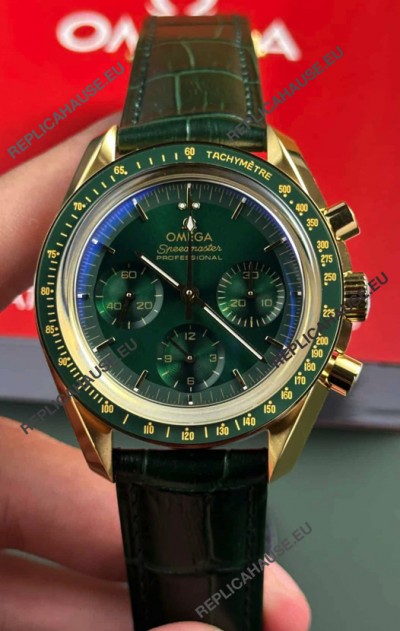 Omega Speedmaster Moonwatch Co-Axial Chronograph Green Dial 42MM 1:1 Mirror Replica Watch