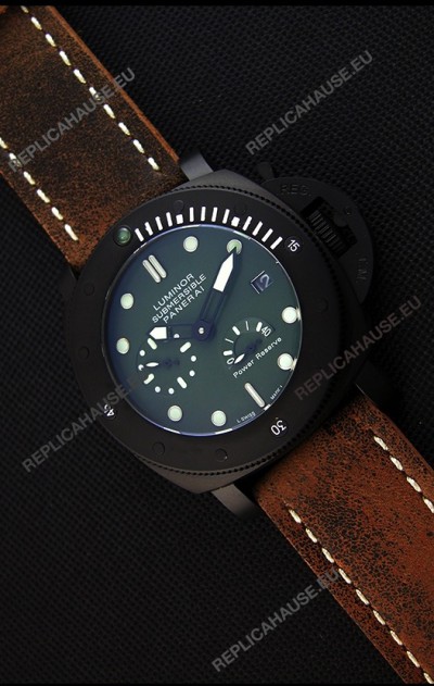 Panerai Luminor Submersible Power Reserve PVD Japanese Replica Watch