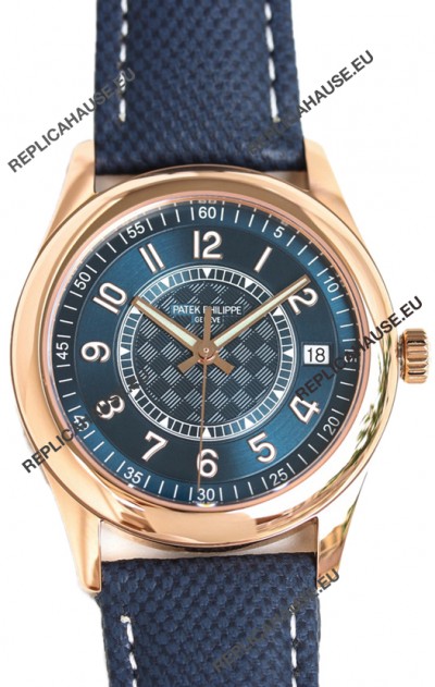 Patek Philippe Calatrava 6007R Blue Dial Rose Gold 1:1 Mirror Replica Watch