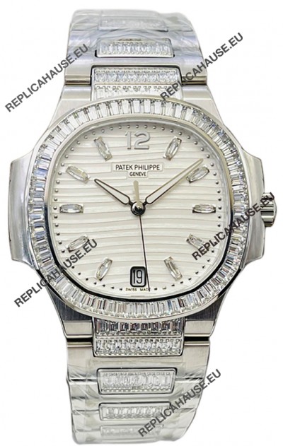 Patek Philippe Nautilus 7118 35MM 1:1 Stainless Steel White Dial 1:1 Mirror Replica Watch