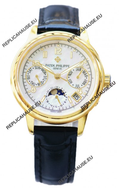 Patek Philippe Grand Complications Ladies First Perpetual Calendaer Yellow Gold Swiss Replica Watch 