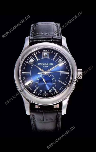 Patek Philippe 5205-001 Complications MoonPhase 1:1 Mirror Swiss Replica Watch Blue Dial