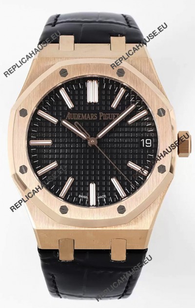 Audemars Piguet Royal Oak 15510 50th Anniversary 41MM Black Dial Rose Gold 41MM 1:1 Mirror Replica