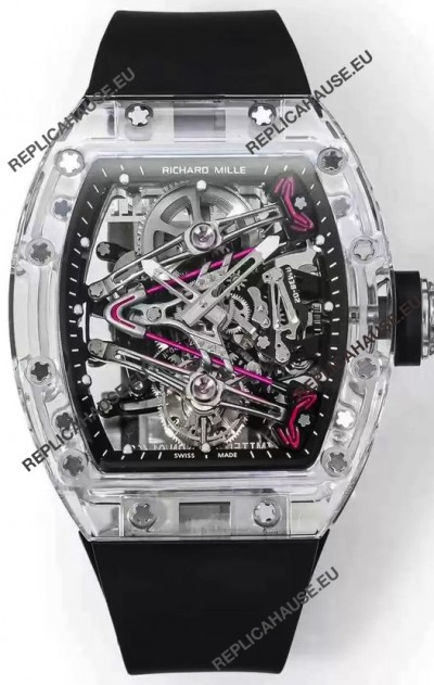 Richard Mille RM38-02 Sapphires Bubba Watson Black Rubber Tourbillon Movement 1:1 Mirror Replica