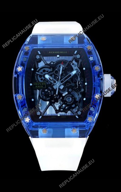 Richard Mille RM35-01 Transparent Sapphires Casing with Genuine Tourbillon Super Clone Watch