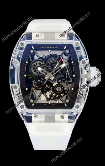 Richard Mille RM35-01 Transparent Sapphires Casing with Genuine Tourbillon Super Clone Watch
