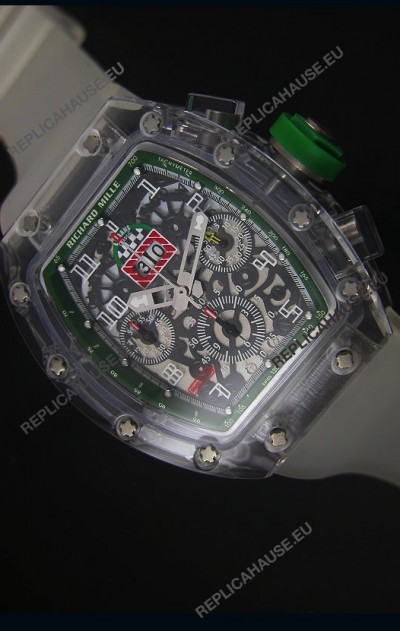 Richard Mille RM056-1 Tourbillon Felipe Massa Chronograh Green Bezel Watch