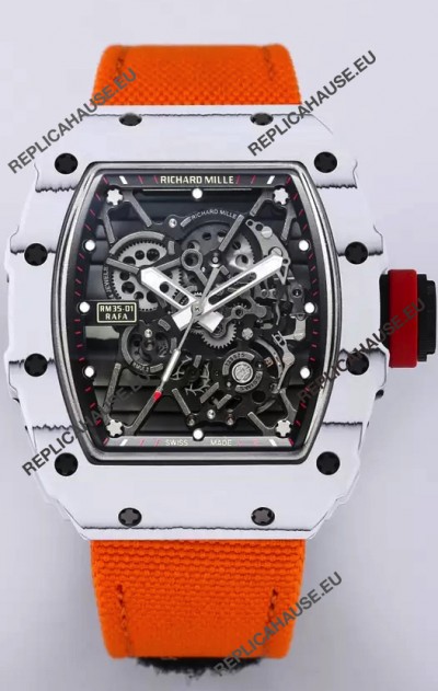 Richard Mille RM35-01 Rafael Nadal Carbon Fiber Casing with Genuine Tourbillon Super Clone Watch