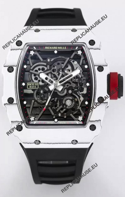 Richard Mille RM35-01 Rafael Nadal Carbon Fiber Casing with Genuine Tourbillon Super Clone Watch