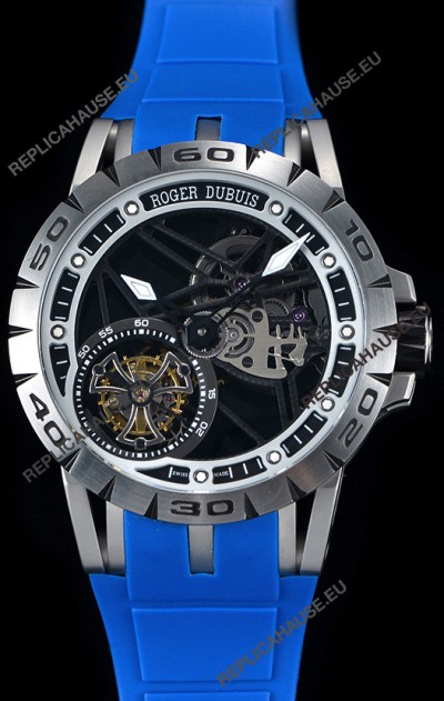 Roger Dubuis Excalibur Spider Flying Tourbillon Skeleton Titanium Casing 1:1 Mirror Swiss Watch