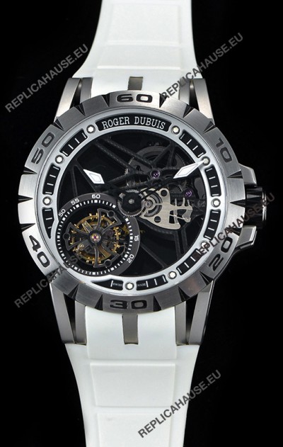 Roger Dubuis Excalibur Spider Flying Tourbillon Skeleton Titanium Casing 1:1 Mirror Swiss Watch