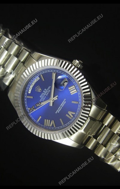 Rolex Day Date Dark Blue Dial Replica Watch 40MM - 3255 Swiss Movement