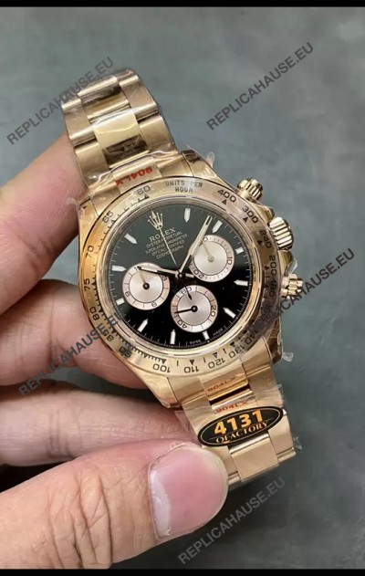 Rolex Daytona REF.126505 Cal 4131 1:1 Swiss Replica Watch - 904L Steel Rose Gold 