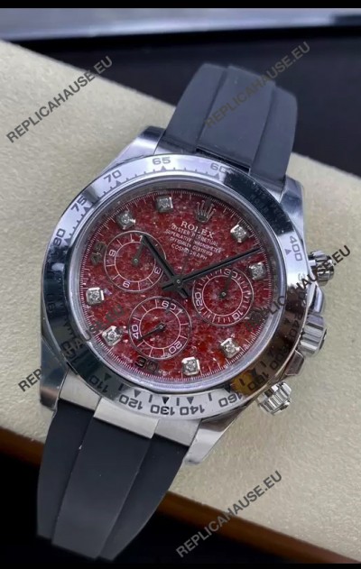 Rolex Cosmograph Daytona Grossular Rubellite Dial Original Cal.4130 Movement - 904L Steel Watch