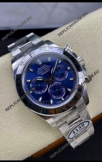 Rolex Cosmograph Daytona M116509 Original Cal.4130 Movement - 904L Steel Watch in Blue Dial