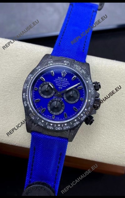 Rolex Daytona DiW Miami Blue Edition Watch - Forged Cabon Casing 1:1 Mirror Replica