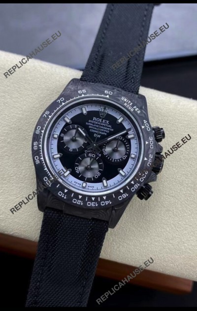 Rolex Daytona DiW All Black Edition Watch - Forged Cabon Casing 1:1 Mirror Replica