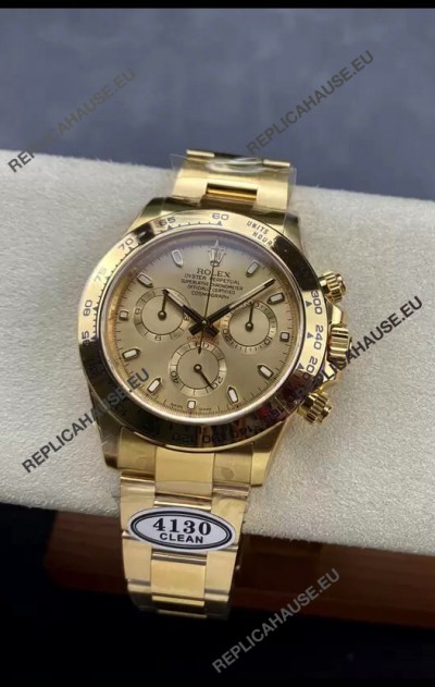 Rolex Cosmograph Daytona 116508 Yellow Gold Original Cal.4130 Movement - Improved Ultimate 904L Steel Watch