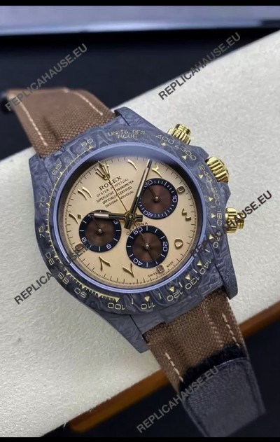 Rolex Daytona DiW Desert Eagle Arabic Edition Watch - Forged Cabon Casing 1:1 Mirror Replica