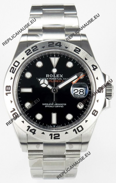 Rolex Explorer II Super Clone M216570-002 1:1 Mirror Replica Watch - Black Dial CAL. 3285 Movement