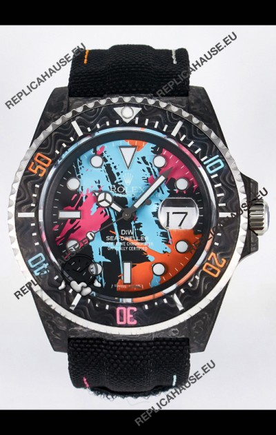 Rolex GMT Masters II Super Clone DiW Edition Swiss Replica Lightweight Carbon Casing Watch 
