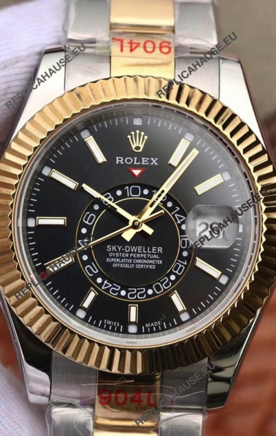 Rolex Sky-Dweller Oystersteel and Yellow Gold Oyster 42MM 1:1 Mirror Replica Watch 