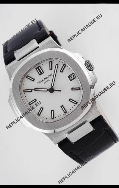 Patek Philippe Nautilus 5711/1A-011 1:1 Mirror Swiss Replica Watch in White Dial 904L Steel 